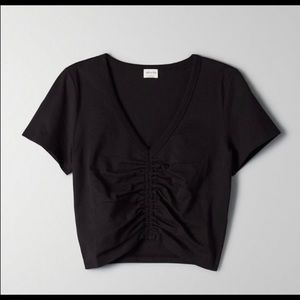 Aritzia Black Crop T-Shirt